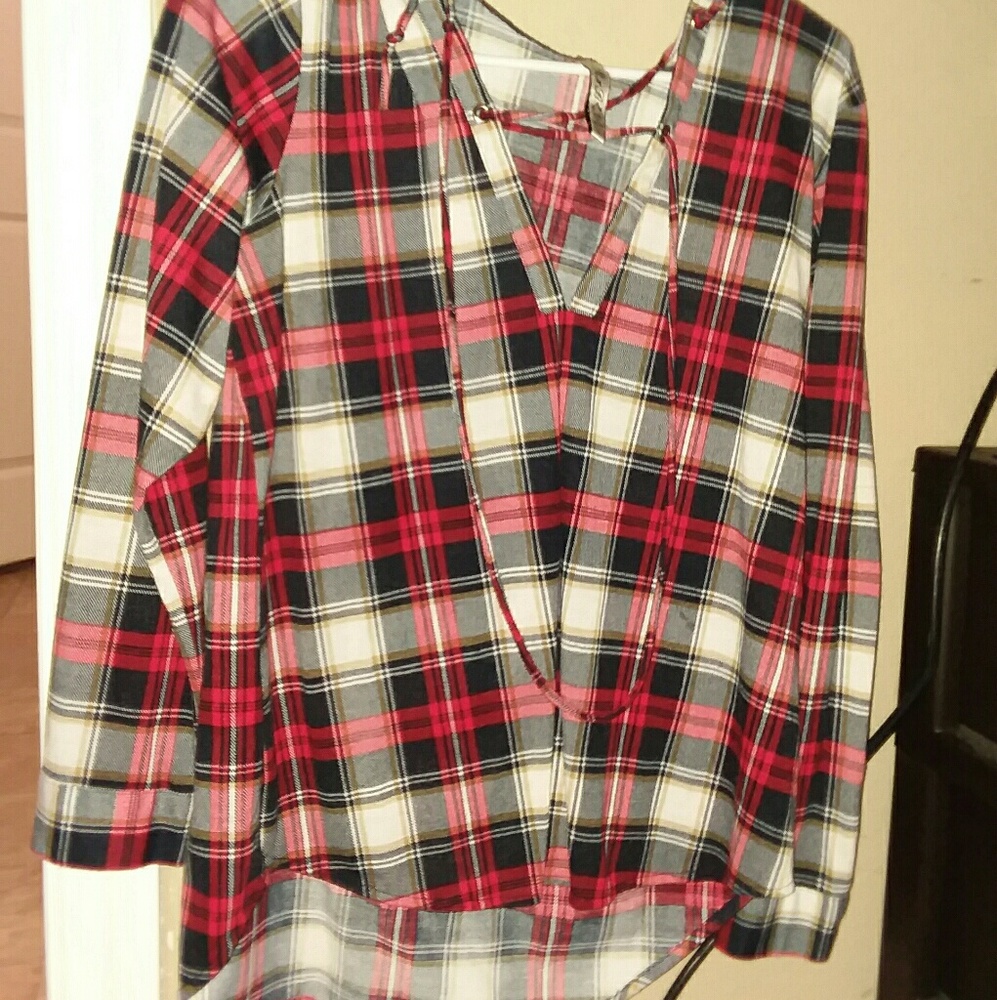 Red plaid shirt